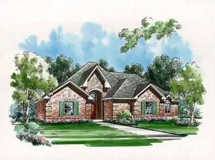 image of french country house plan 4804